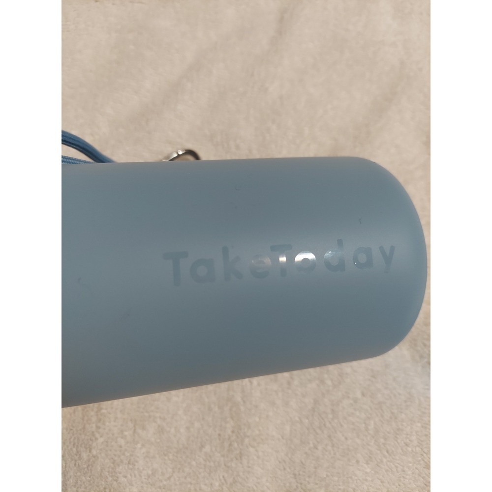 Take Today Blue Water Bottle Reusable Travel Drink Container with Strap - Picture 2 of 4